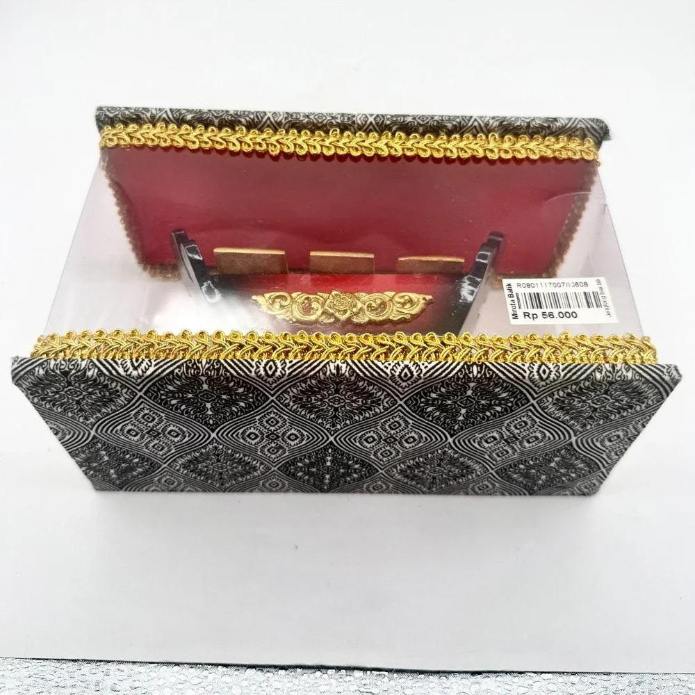 Vintage Indonesian Gamelan Xylophone Souvenir Batik Display Case Mini Instrument